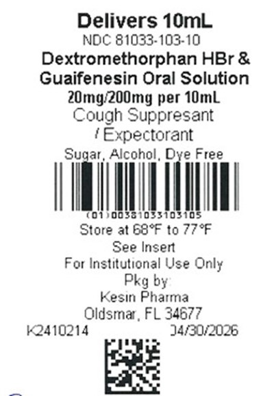 81033-103-10 Foil Label.jpg NDC 81033-104-05 - 81033 103 10 Foil Label